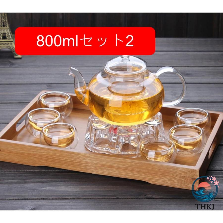 ティーポット 大容量 飲食店 リーフティー 水出し 透明 保温保冷 おしゃれ 工芸茶 ティーセット 茶こし きゅうす 業務用 カップ ステンレス鋼フィルター ダブル_12