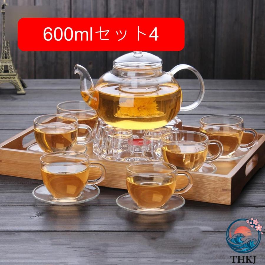 ティーポット 大容量 飲食店 リーフティー 水出し 透明 保温保冷 おしゃれ 工芸茶 ティーセット 茶こし きゅうす 業務用 カップ ステンレス鋼フィルター ダブル_15