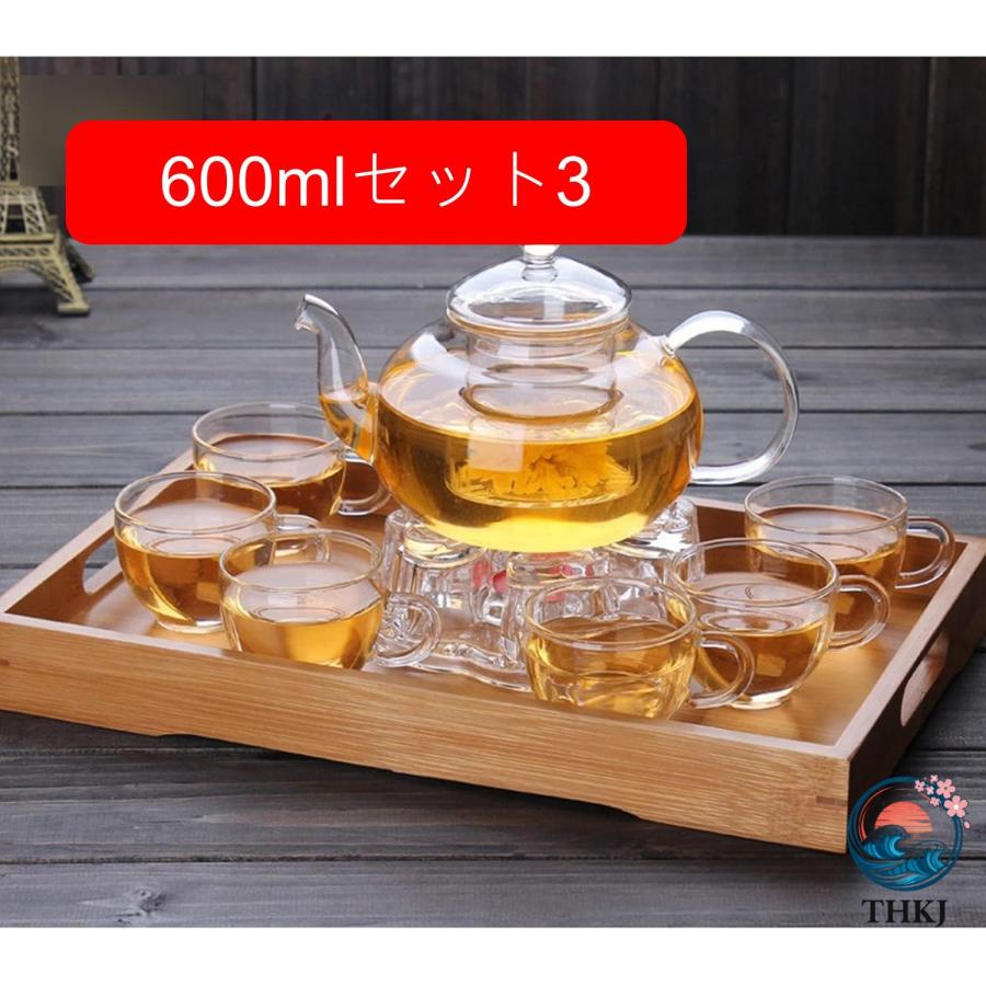 ティーポット 大容量 飲食店 リーフティー 水出し 透明 保温保冷 おしゃれ 工芸茶 ティーセット 茶こし きゅうす 業務用 カップ ステンレス鋼フィルター ダブル_16