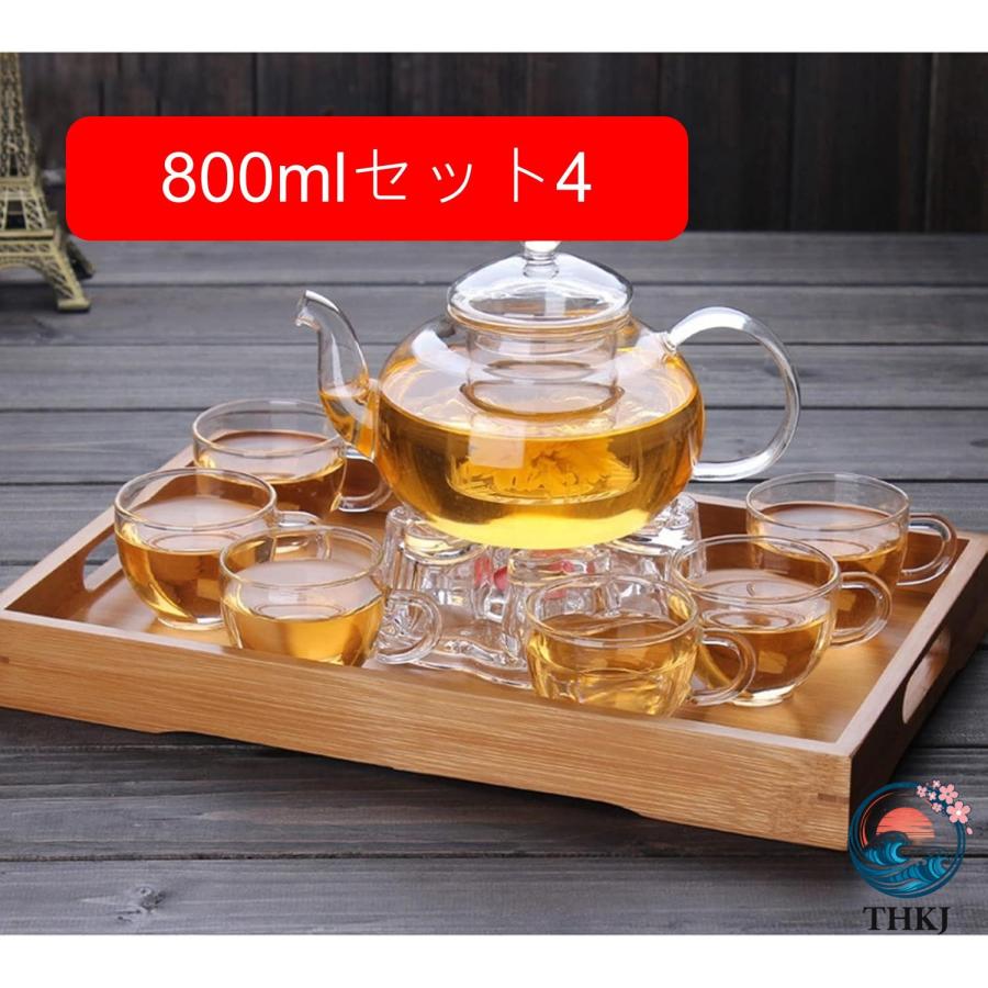ティーポット 大容量 飲食店 リーフティー 水出し 透明 保温保冷 おしゃれ 工芸茶 ティーセット 茶こし きゅうす 業務用 カップ ステンレス鋼フィルター ダブル_18