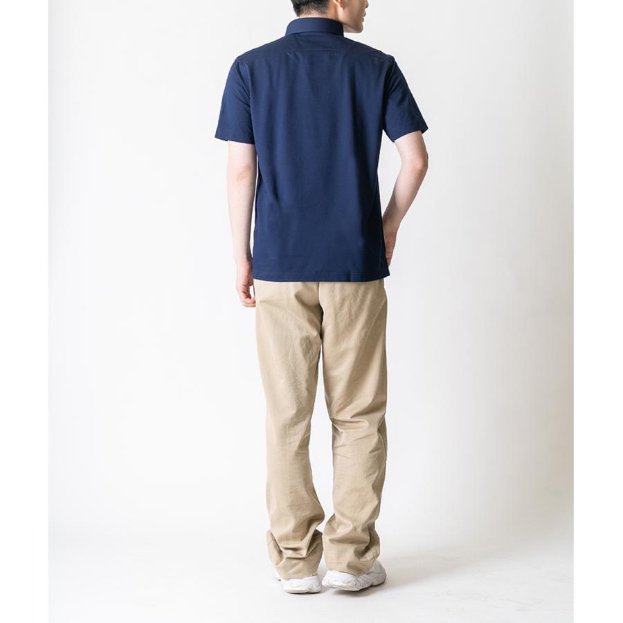 ポロシャツ 半袖 メンズ 日本製 吸水速乾 ビジネス クールビズ ワイド