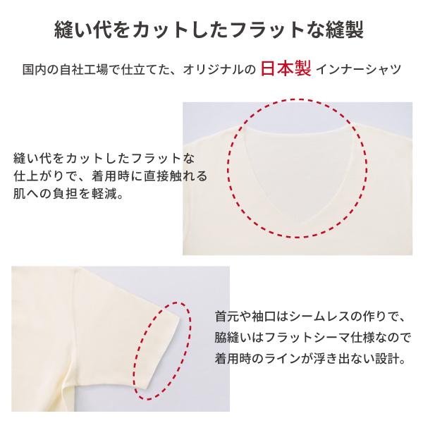インナー 半袖 メンズ 日本製 極暖 肌着 あたたかい ストレッチ