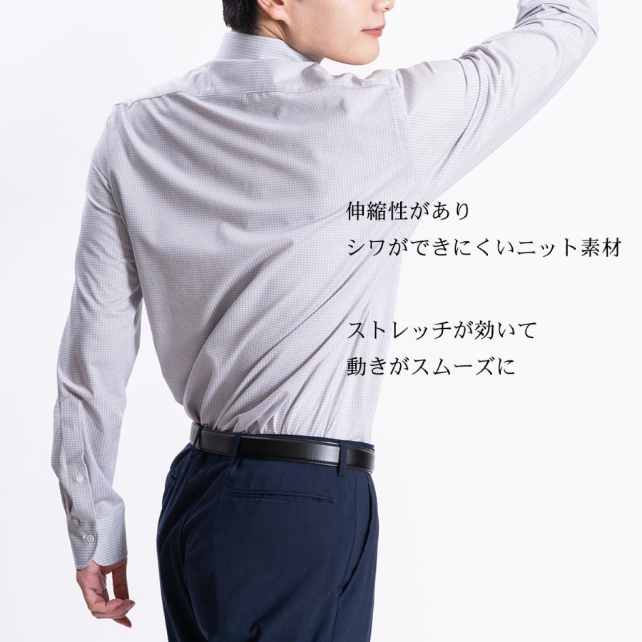 ワイシャツ メンズ 長袖 日本製 ビジネスシャツ カジュアル チェック