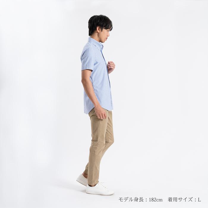 ワイシャツ 半袖 白 メンズ ワイシャツ半袖 yシャツ ストライプ ボタンダウン ニットシャツ 日本製 おしゃれ ニットシャツ SHKN24-063｜ymf-store｜16