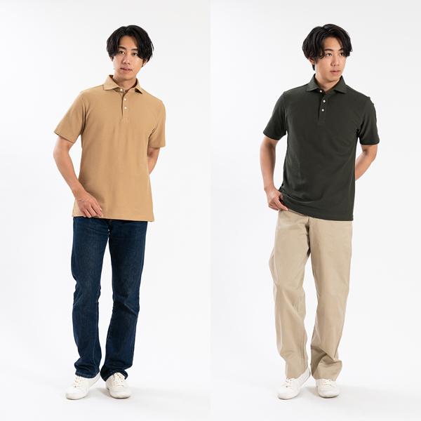 ポロシャツ 半袖 メンズ 日本製 クールビズ ビジネス カジュアル 綿100