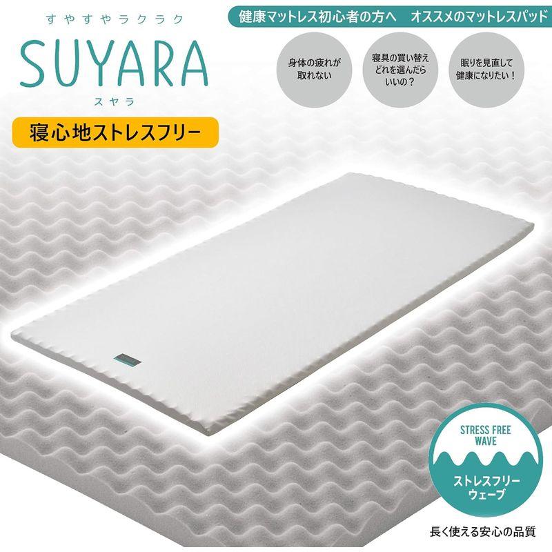 西川 マットレス トッパー SUYARA シングル 凹凸構造 波形 ウレタン 体圧分散 寝返りラクラク 厚さ3.5cm ムレにくい 抗菌 洗 マットレス トッパー SUYARA シングル 凹凸構造 波形 ウレタン 体圧分散 寝返りラクラク 厚さ3 5cm ムレにくい 抗菌 洗