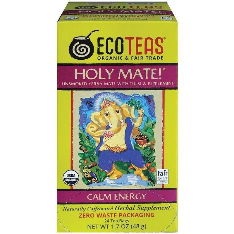 EcoTeas， Holy Mate， Calm Energy， Unsmoked Yerba Mate With Tulsi