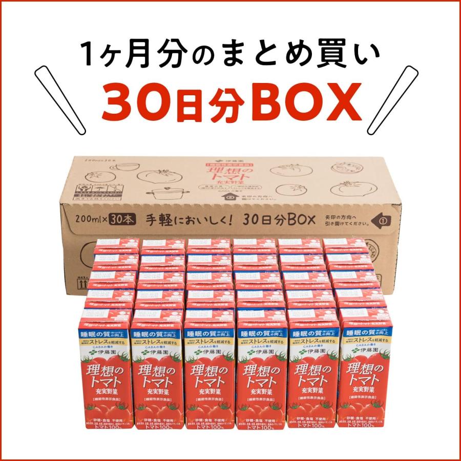 伊藤園 充実野菜 理想のトマト 30日分BOX (紙パック) 200ml×30本 [機能性表示食品]｜ymfactory｜04