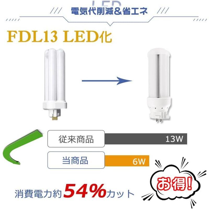 注目のブランド FDL13EX-L LED化 FDL13EXL 電球色3000K FDL13形 FDL13EX LED蛍光灯 FDL13形交換用 FDL13