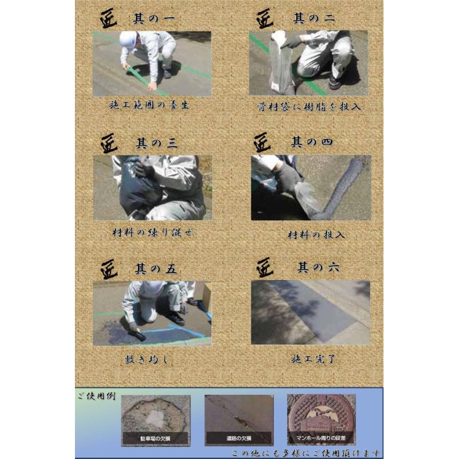 【道路・駐車場部分補修剤】へこみフラット匠_Black（黒タイプ） |  | 06