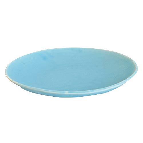 高級ブランド 美濃焼 K14223 ターコイズブルー 楕円パスタ皿 皿