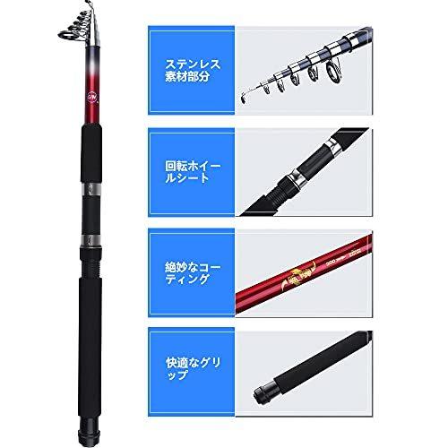 釣り竿 投げ竿 コンパクトロッド 釣り具 初心者用 超軽量 Frp釣り竿 携帯型 釣り入門 釣竿海 堤防 釣り入門 こども用 3 6m 超特価sale開催