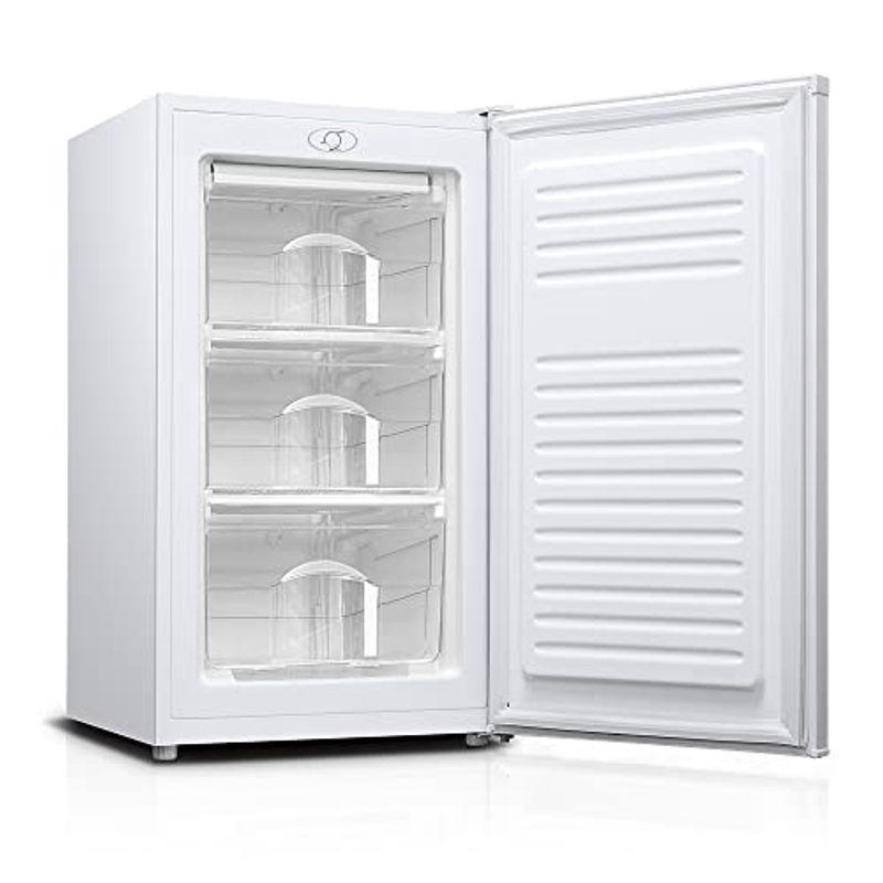 冷凍庫 家庭用 小型 60L 右開き ノンフロン チェストフリーザー 前開き ...