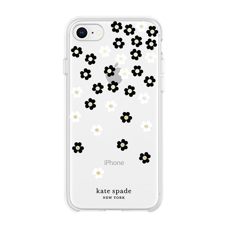 【アウトレット】スマホケース 携帯ケース iphoneSE3/SE2/8/7/6s ケース kate spade クリア/ブラック/ホワイト Protective Hardshell Scattered Flowers｜ymobileselection｜02