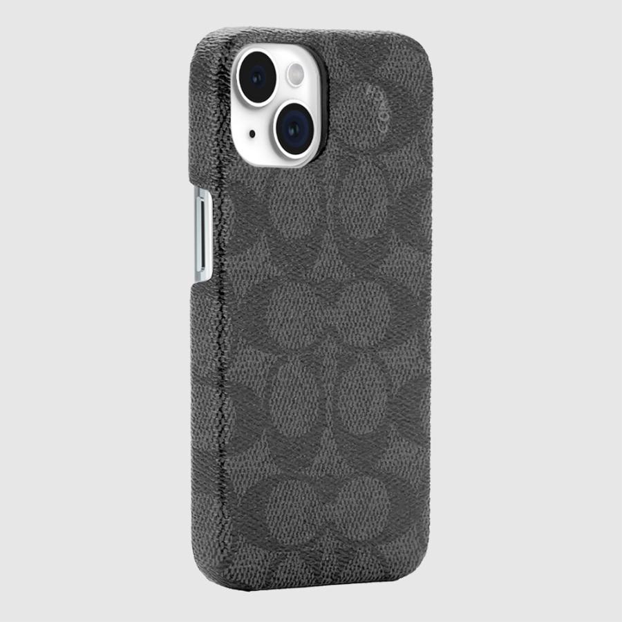 COACH コーチ iPhone 15 Coach Slim Wrap Case - Signature C Charcoal｜ymobileselection｜03