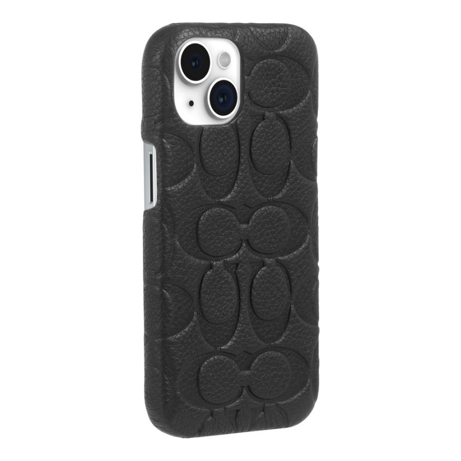 新品未使用 送料無料 コーチ COACH IPHONE 15 ケース COACH コーチ iPhone 15 Coach Leather Slim Wrap Case - Black