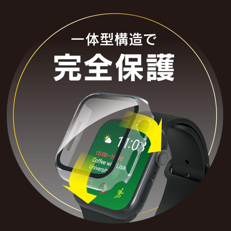 Simplism Apple Watch 44mm / SE / 6 / 5 / 4 ゴリラガラス 高透明 ガラス一体型PCケース｜ymobileselection｜03