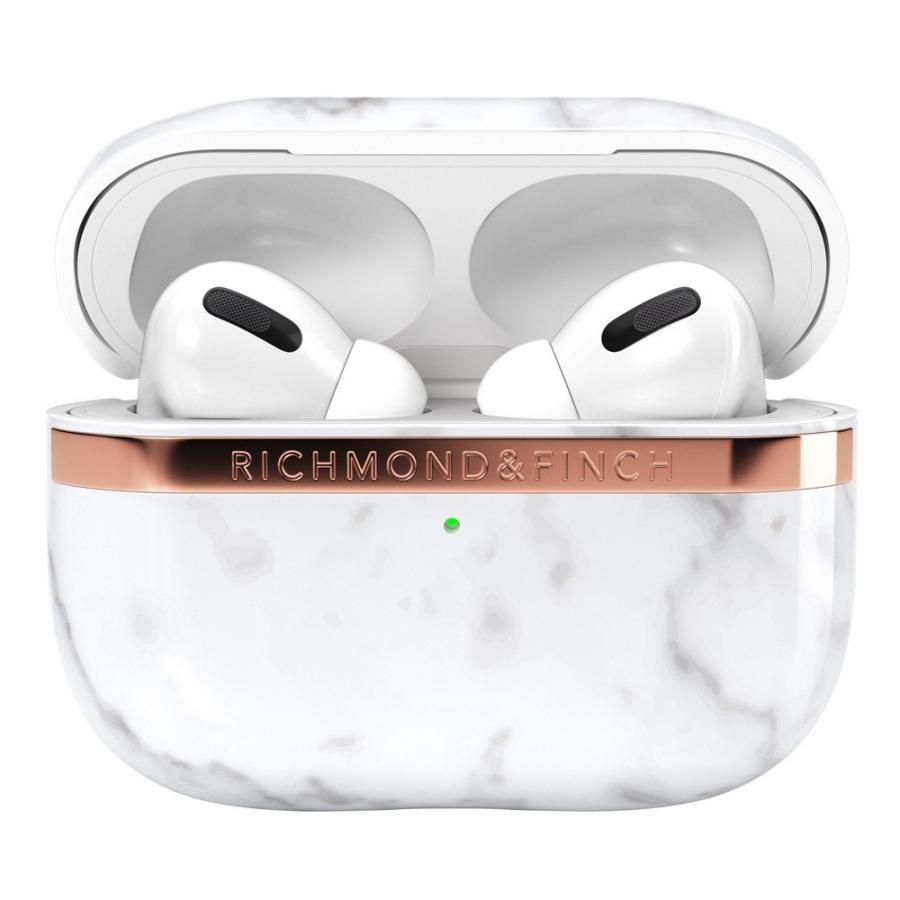 Richmond&Finch リッチモンドアンドフィンチ AirPods pro エアーポッズ プロ ケース ハード ケース ホワイト マーブル 2021 White Marble Case｜ymobileselection｜05