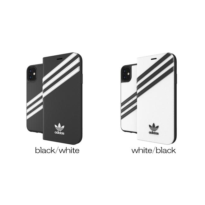 【アウトレット】adidas アディダス  iPhone 11 OR Booklet Case SAMBA FW19 black/white｜ymobileselection｜15