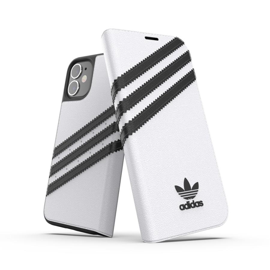 【アウトレット】 adidas アディダス  iPhone 12 mini OR Booklet Case SAMBA FW20 white/black｜ymobileselection｜04