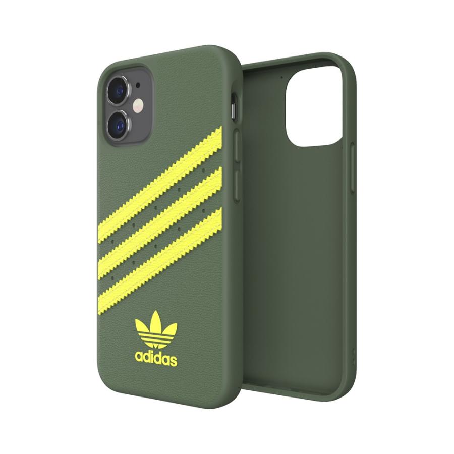 【アウトレット】 adidas アディダス  iPhone 12 mini OR Moulded Case SAMBA FW20 wild pine/acid yellow｜ymobileselection｜02