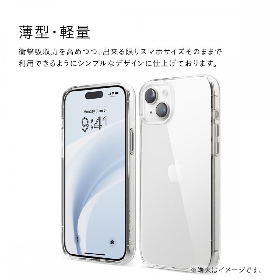 elago iPhone 15 Plus HYBRID CASE Transparent シリコン ケース｜ymobileselection｜05