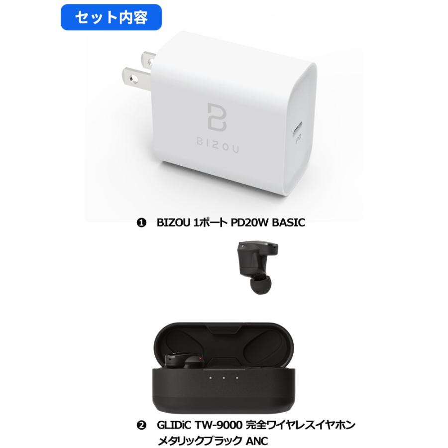 急速Type-C充電器付き GLIDiC TW-9000 完全ワイヤレスイヤホン  