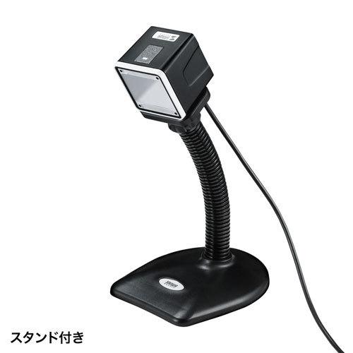 2次元バーコードリーダー USB接続・卓上タイプ スマートフォンなどの液晶も読み取り可能 サンワサプライ BCR-2D7 メーカー保証新品 送料無料の画像