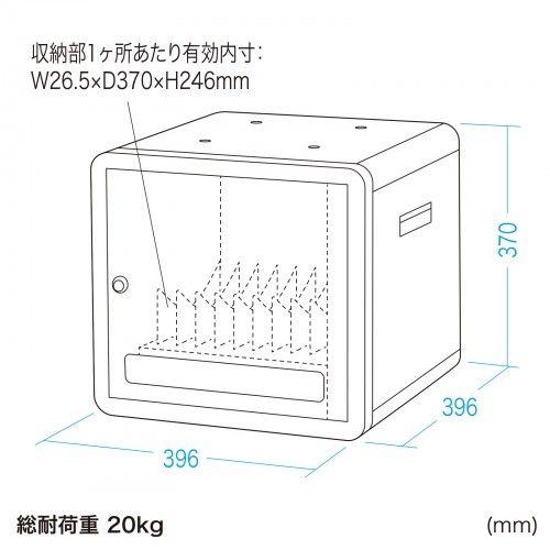 充電保管庫 Type-C PD対応 複数のiPad タブレット Chromebookを同時に保管、充電、同期 CAI-CAB63BK サンワサプライ 送料無料 メーカー保証 新品｜yms-reusestore｜11