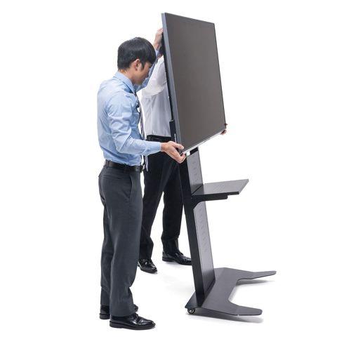32〜65インチ対応 壁寄せ液晶ディスプレイスタンド 縦型設置も可能 CR-PL33BK サンワサプライ 送料無料  新品の画像