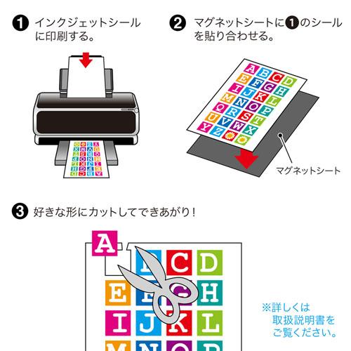 インクジェット用手作りマグネットペーパー 特厚 つやなしマット 複数枚貼れる、強力 貼り合わせ JP-MAGP3N サンワサプライ 送料無料  新品｜yms-reusestore｜02