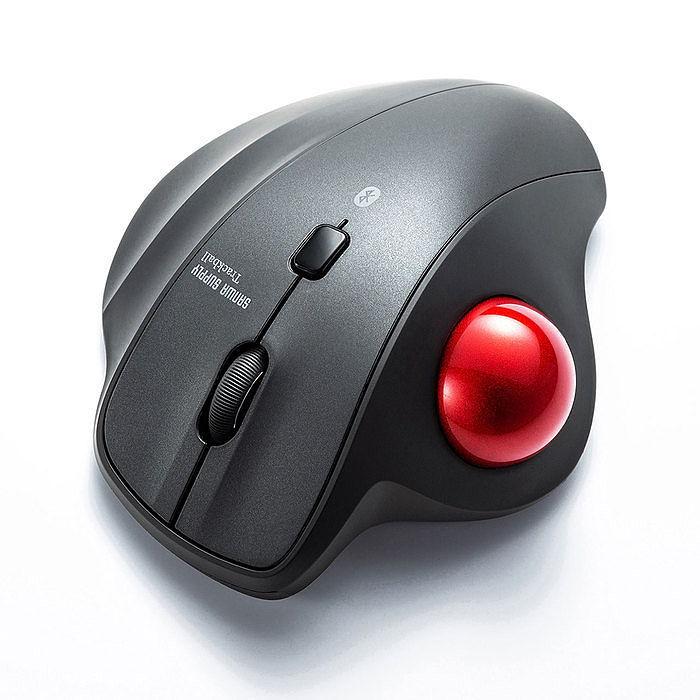 Bluetoothトラックボール マウス（ブラック） 静音 ワイヤレス エルゴノミクス サンワサプライ MA-BTTB130BK 新品 送料無料｜yms-reusestore