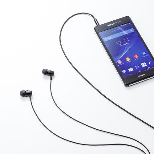 SANWA SUPPLY（サンワサプライ） マイク付きステレオイヤホン 音量調節