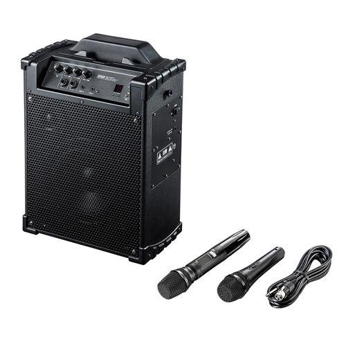 60W ハンドヘルドマイク ポータブル拡声器 PAシステム 音楽再生 エコー