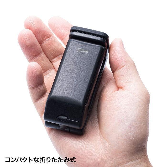 トラベル スマホ ホルダー 挟んだり置いたり手で持ったり使い方いろいろ ブラック サンワサプライ PDA-STN30BK 新品 送料無料｜yms-reusestore｜14