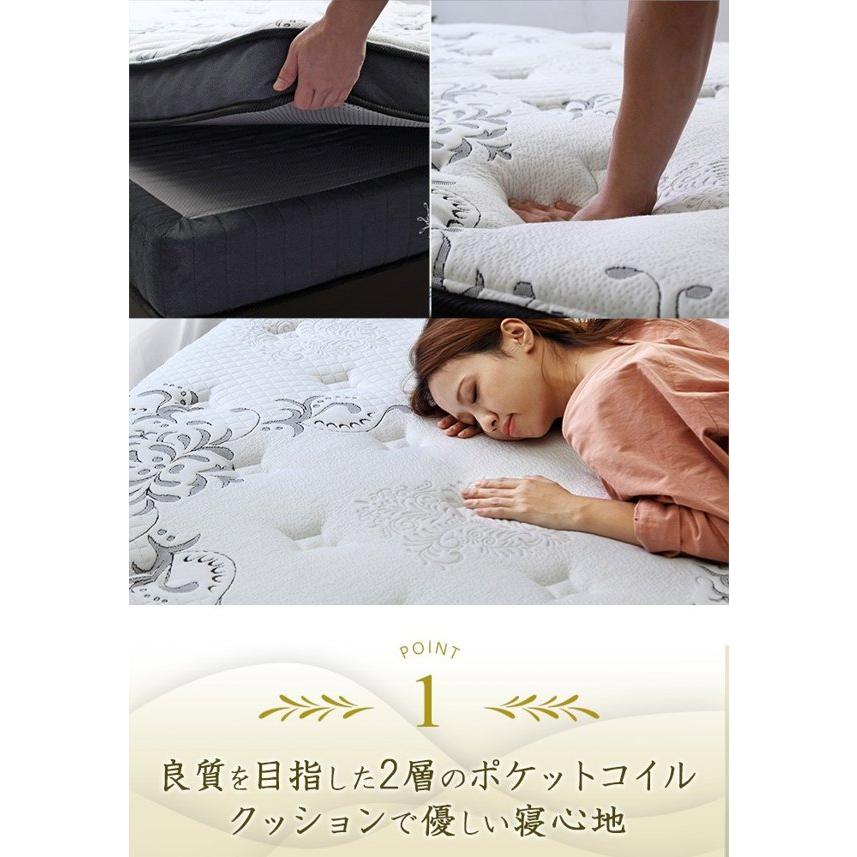 マットレス セミダブル 腰痛対策 ポケットコイル 厚さ24cm 白 マットレス セミダブル 腰痛対策 ポケットコイル 厚さ24cm 白
