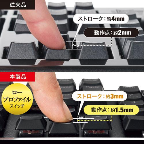 メカニカルキーボード 押し心地にこだわったハイエンドユーザー向け SKB-MK3BK サンワサプライ 送料無料 メーカー保証 新品｜yms-reusestore｜09