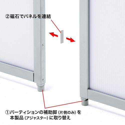 SANWA SUPPLY パーティション用ジョイントパーツ パーティションを2台 