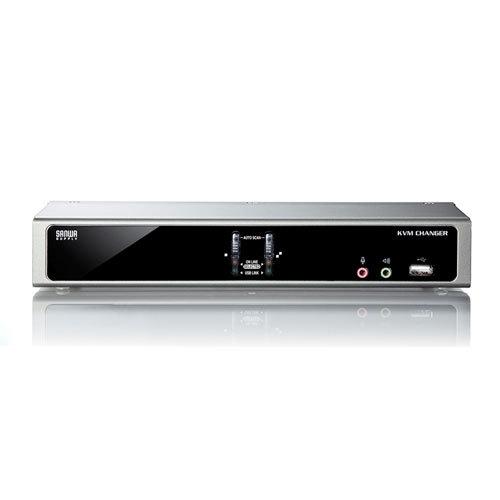 デュアルリンクDVI対応パソコン自動切替器（2：1） USB2.0ハブ搭載 ハイエンドDVIKVM 7.1ch出力 サンワサプライ SW-KVM2HDCN2 送料無料 メーカー保証 新品の画像