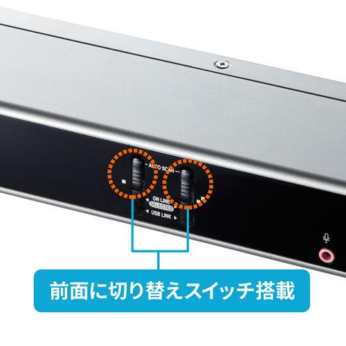 デュアルリンクDVI対応パソコン自動切替器（2：1） USB2.0ハブ搭載 ハイエンドDVIKVM 7.1ch出力 サンワサプライ SW-KVM2HDCN2 送料無料 メーカー保証 新品の画像