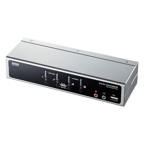 USB・PS/2コンソール両対応パソコン自動切替器（4：1） ディスプレイエミュレーション搭載 KVM サンワサプライ SW-KVM4HVCN 送料無料 メーカー保証 新品