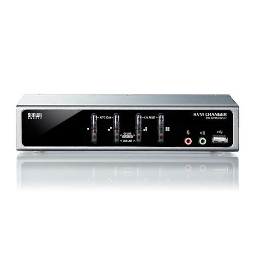 USB・PS/2コンソール両対応パソコン自動切替器（4：1） ディスプレイエミュレーション搭載 KVM サンワサプライ SW-KVM4HVCN 送料無料 メーカー保証 新品の画像