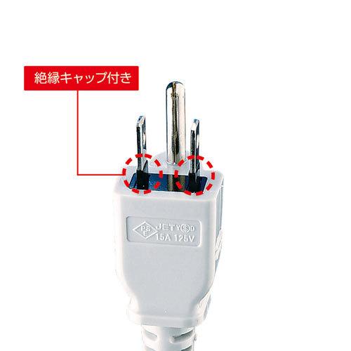 工事物件タップ 3P 8個口 3m ブルー 工場、病院、オフィス 抜け止め電源タップ TAP-K8-3BL サンワサプライ 送料無料 新品_5