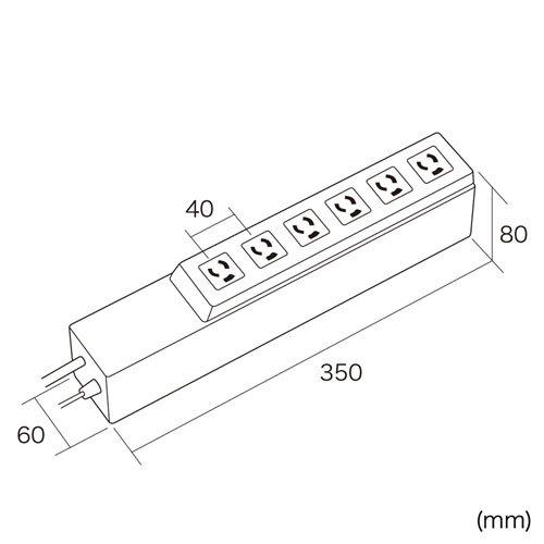 SANWA SUPPLY コンセントタイマー 電源タップ 3P 6個口 3m SANWA SUPPLY コンセントタイマー 電源タップ 3P 6個口 3m