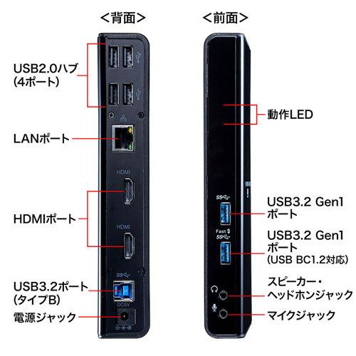 SANWA SUPPLY（サンワサプライ） Type-C・USB3.2A接続デュアルHDMI