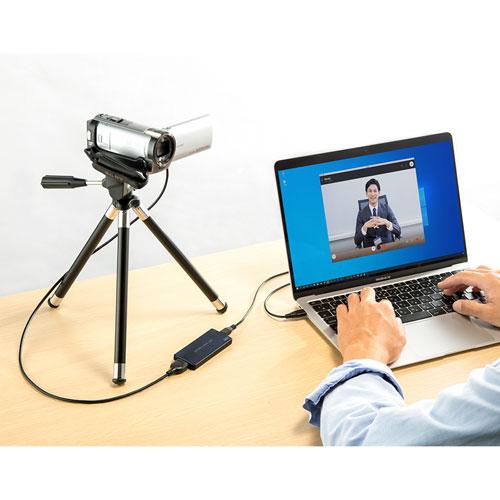 USB-HDMI変換カメラアダプタ USB2.0  HDMI出力をPCへ取り込む キャプチャー UVC対応 USB-CVHDUVC2 サンワサプライ 送料無料 メーカー保証 新品の画像