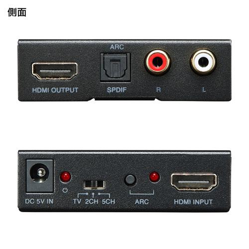 HDMI信号オーディオ分離器（光デジタル/アナログ対応） HDMI信号（映像・音声）から音声信号を分離 サンワサプライ VGA-CVHD5 送料無料 メーカー保証 新品の画像