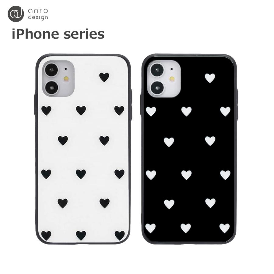 iPhone11 iPhone XS/XR/XSMax iPhoneSE2ハート柄ケース 強化ガラス  