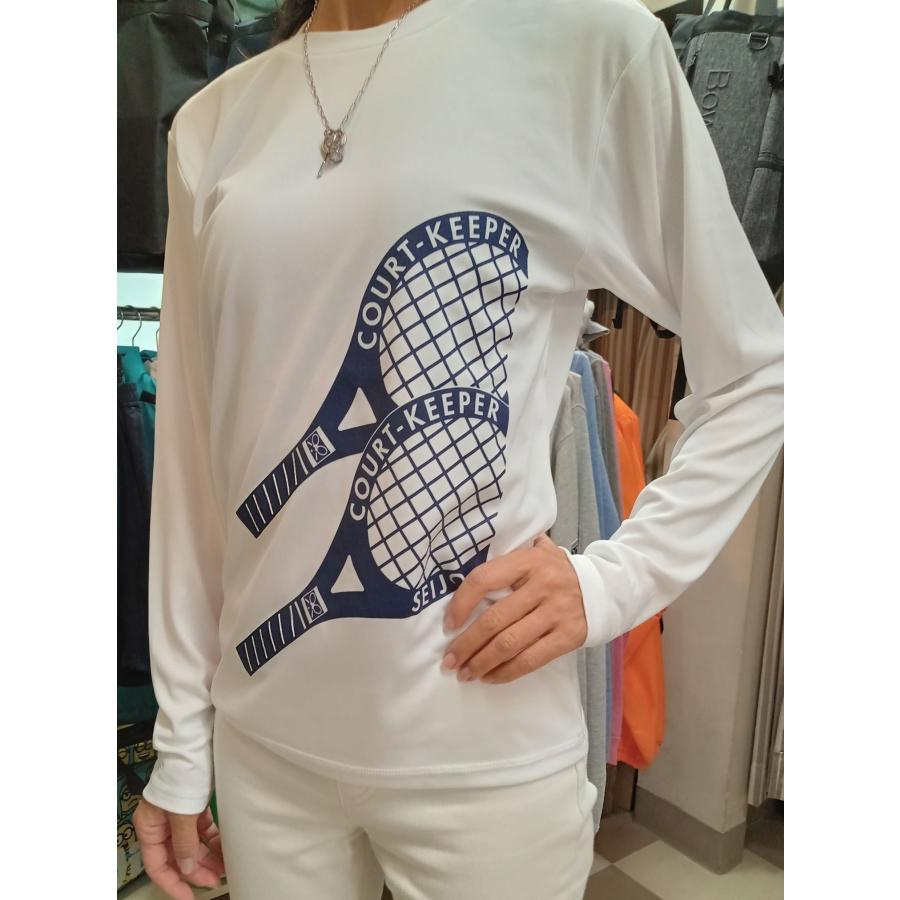 新品 Cross Court クロスコート ロングスリーブTシャツ 白 テニス 新品 Cross Court クロスコート ロングスリーブTシャツ 白 テニス