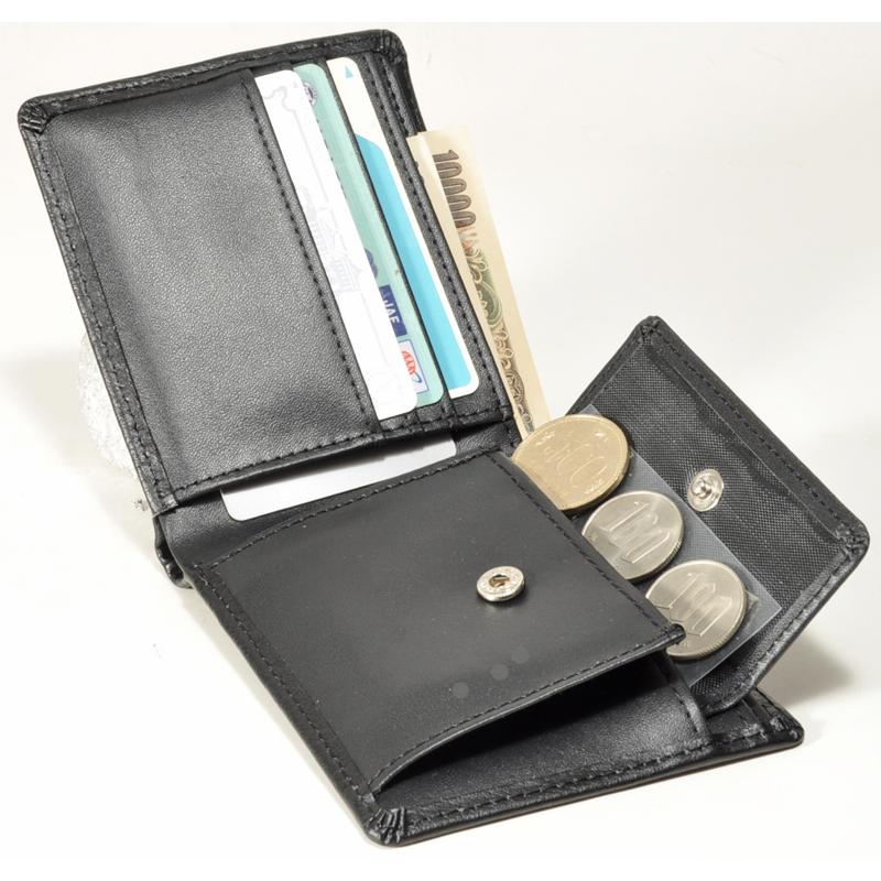 財布 メンズ二つ折り財布・本革・牛革・革・レザー・男性用・wallet